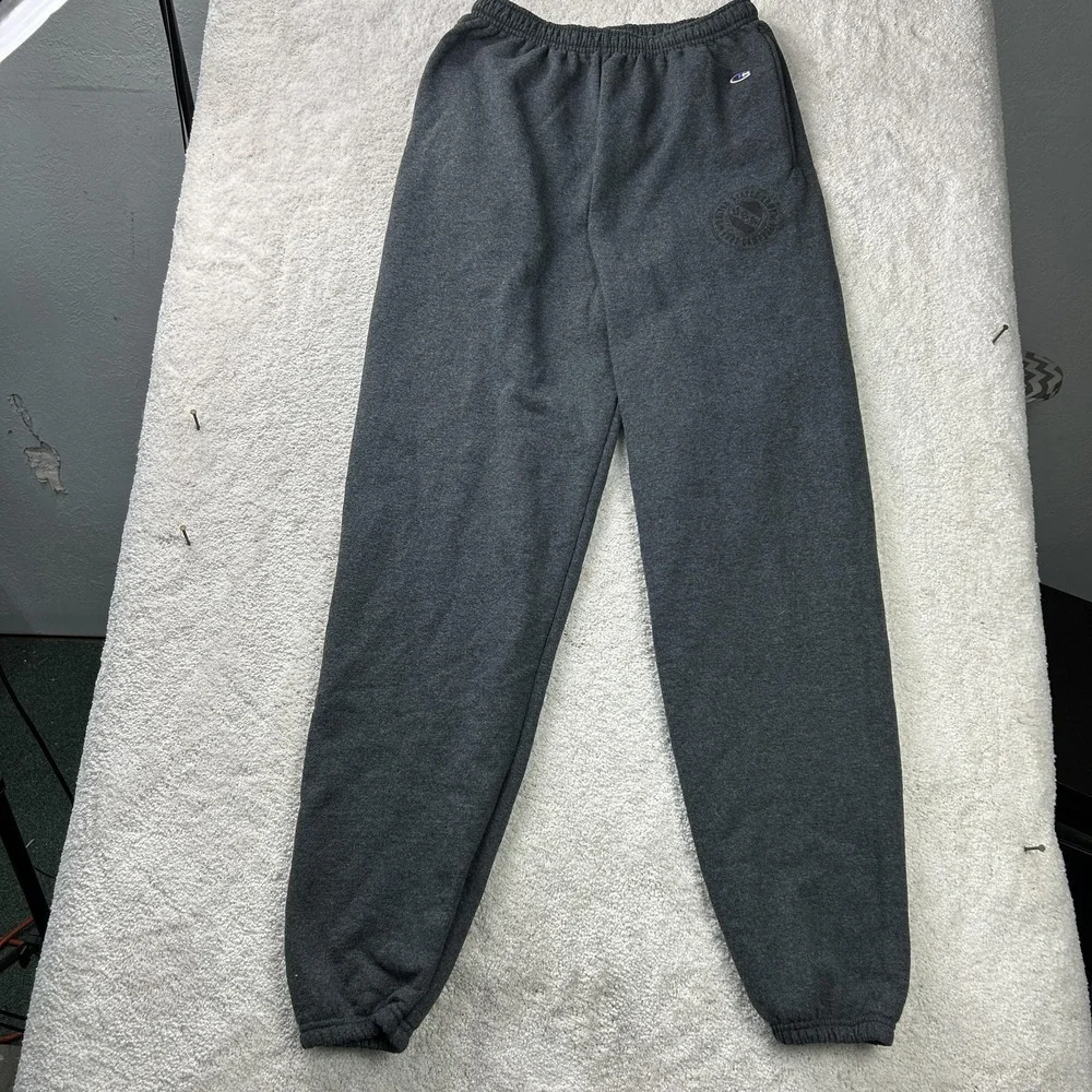 Champion Pants Mens Large Gray Fleece Sweatpants Joggers Drawstring Pockets‎
